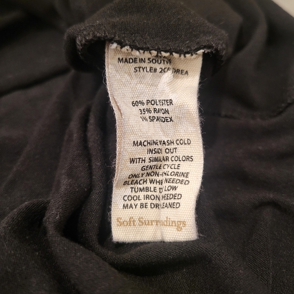 Soft Surroundings Marina Ruched Mock Neck Long Sleeve Top Size L - Picture 7 of 7